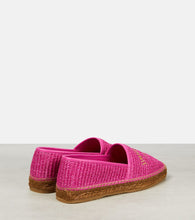Jimmy Choo Brie Flat logo raffia espadrilles
