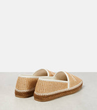 Jimmy Choo Brie Flat logo raffia espadrilles