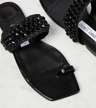 Jimmy Choo Amoure Flat embellished raffia sandals