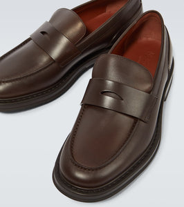 Loro Piana Travis leather penny loafers