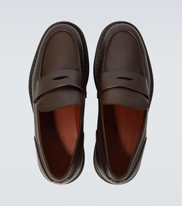 Loro Piana Travis leather penny loafers
