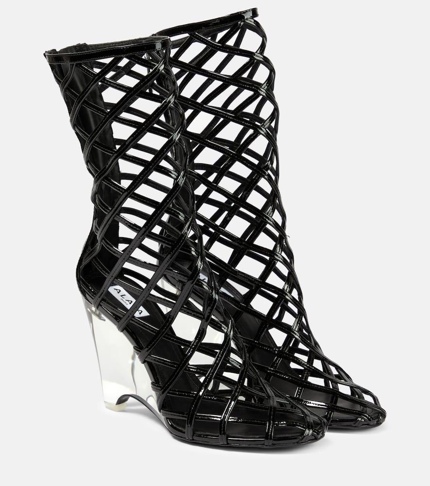 Alaia Leather wedge ankle boots