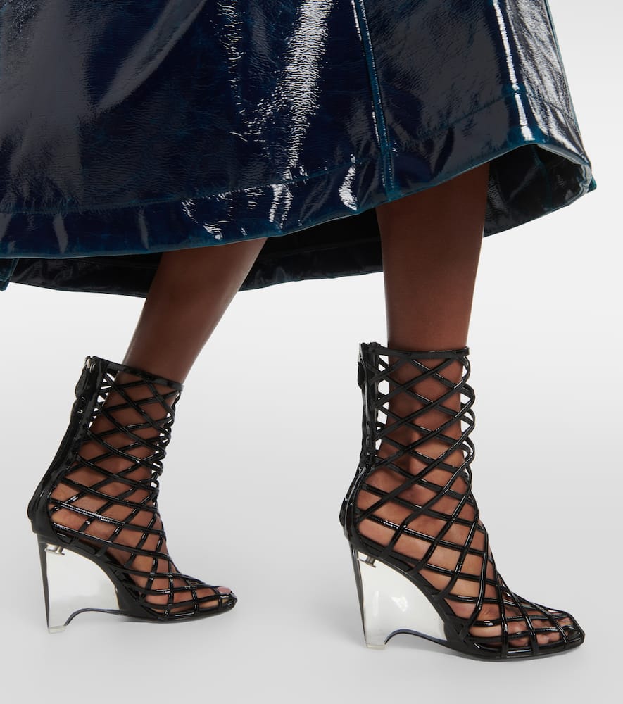 Alaia Leather wedge ankle boots