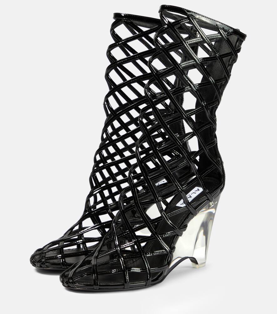 Alaia Leather wedge ankle boots