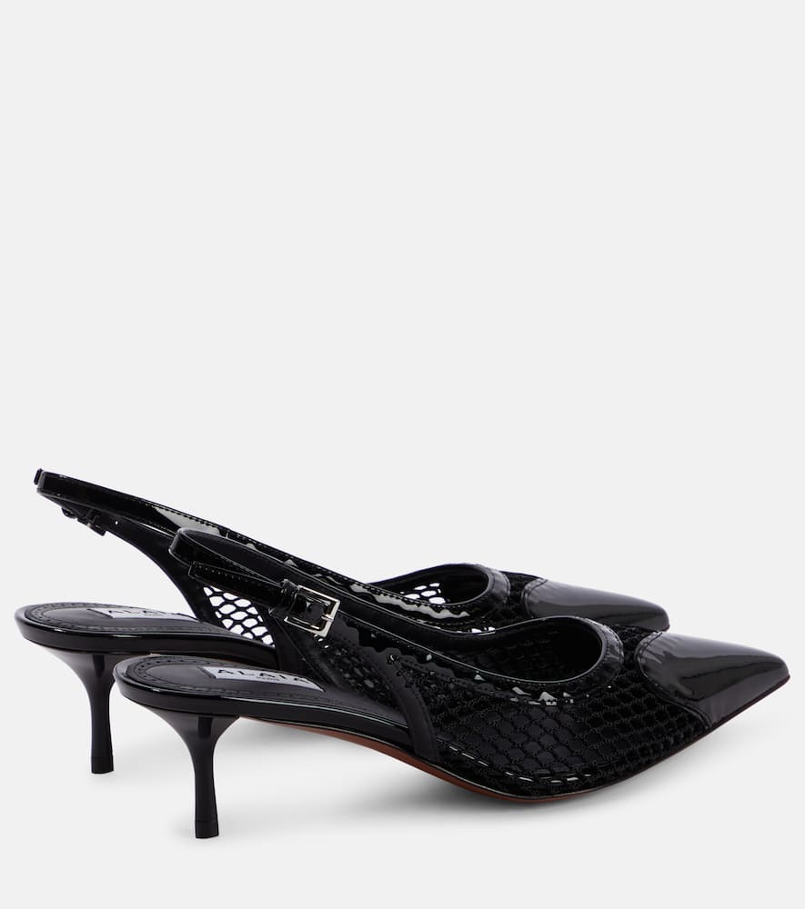 Alaia Patent leather slingback pumps