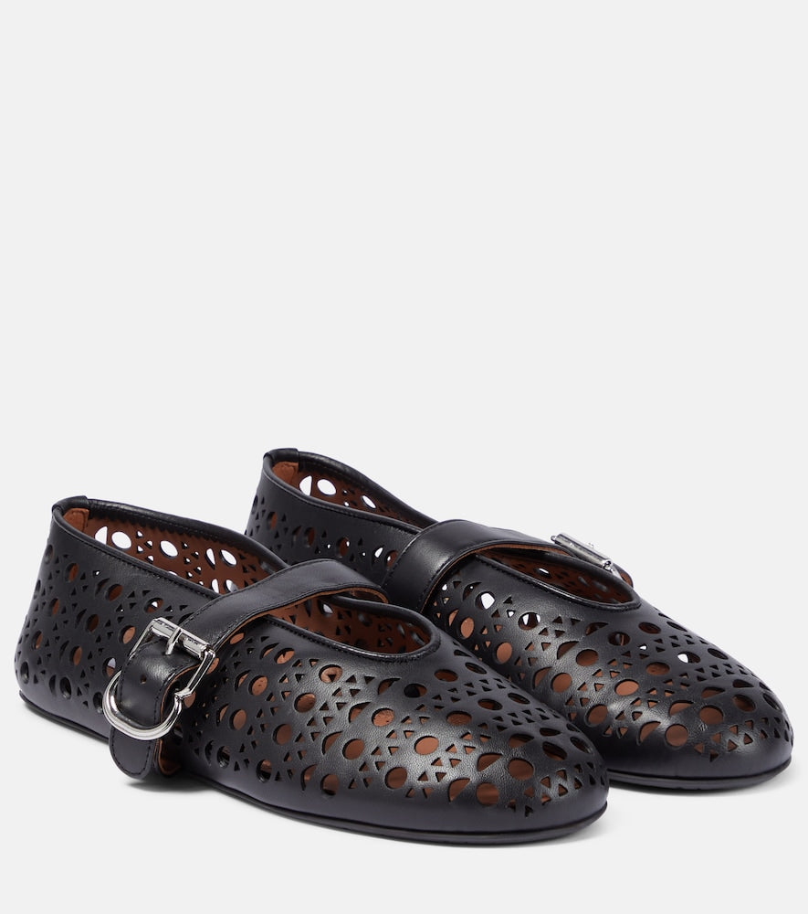 Alaia Vienne leather ballet flats - Alaia Vienne 皮革芭蕾平底鞋