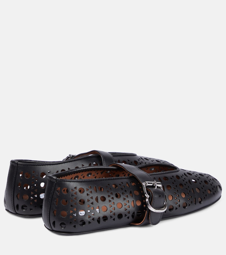 Alaia Vienne leather ballet flats