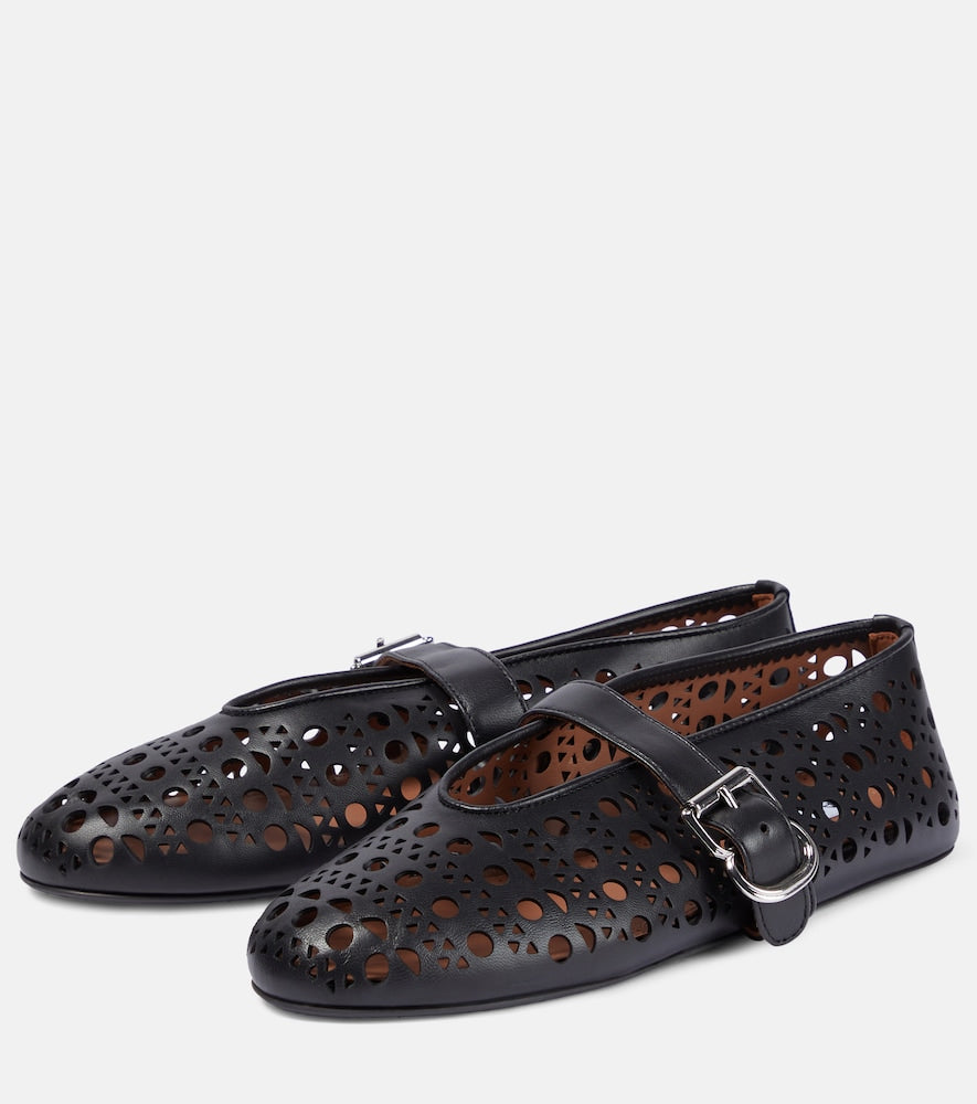 Alaia Vienne leather ballet flats