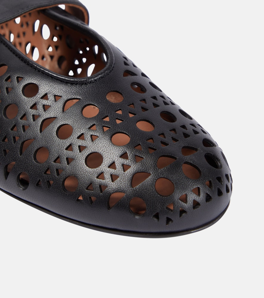 Alaia Vienne leather ballet flats