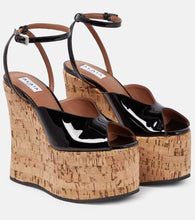 Alaia Patent leather wedge sandals