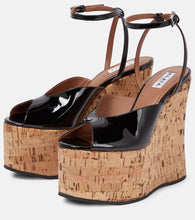 Alaia Patent leather wedge sandals