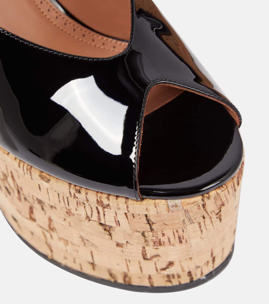 Alaia Patent leather wedge sandals