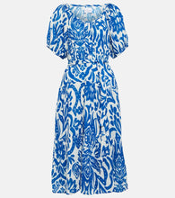 Velvet Madilyn printed cotton midi dress