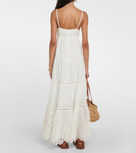 Velvet Michelle embroidered cotton maxi dress