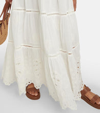 Velvet Michelle embroidered cotton maxi dress