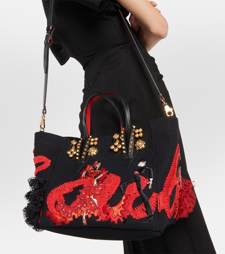 Christian Louboutin x Rossy de Palma Flamencaba Small embroidered tote bag