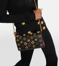 Christian Louboutin Paloma embellished leather clutch