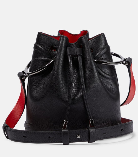 Christian Louboutin By My Side leather bucket bag. Shop Christian Louboutin Shoulder Bags for women now.