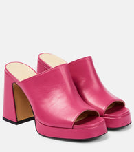 Souliers Martinez Alba 90 platform leather mules