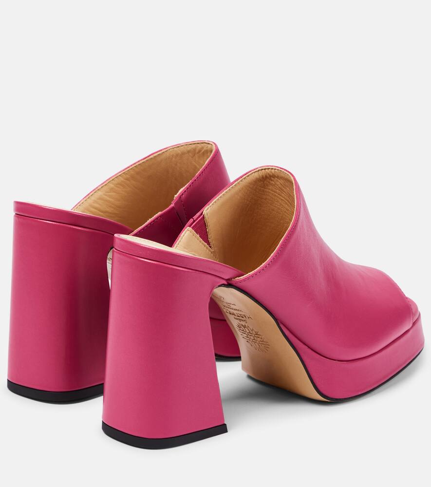 Souliers Martinez Alba 90 platform leather mules