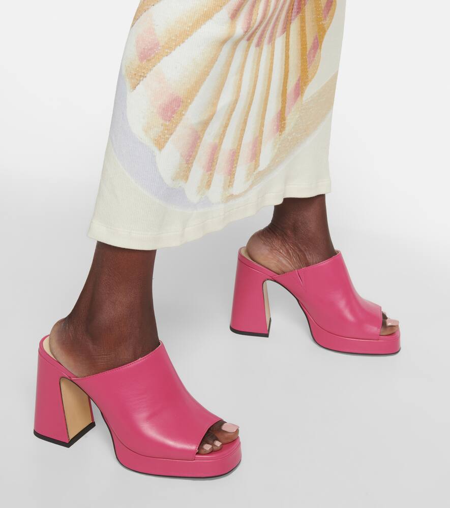 Souliers Martinez Alba 90 platform leather mules