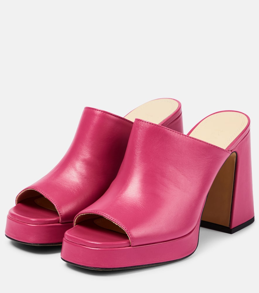 Souliers Martinez Alba 90 platform leather mules