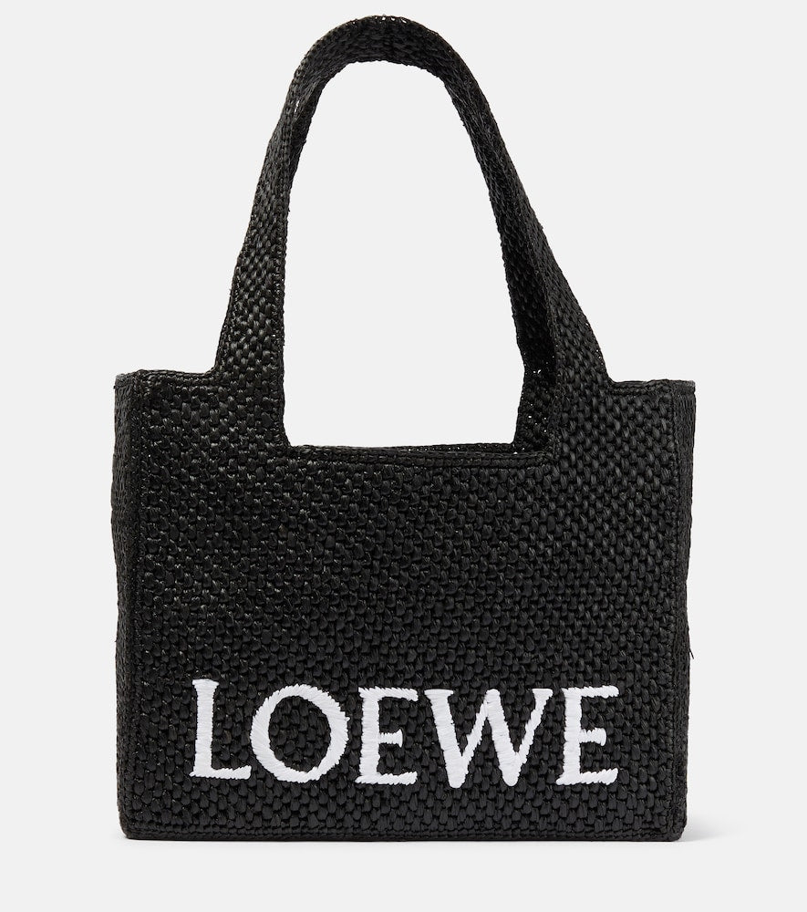 Loewe Paula's Ibiza Medium logo raffia tote bag - Loewe Paula's Ibiza 中号 logo 拉菲草手提包