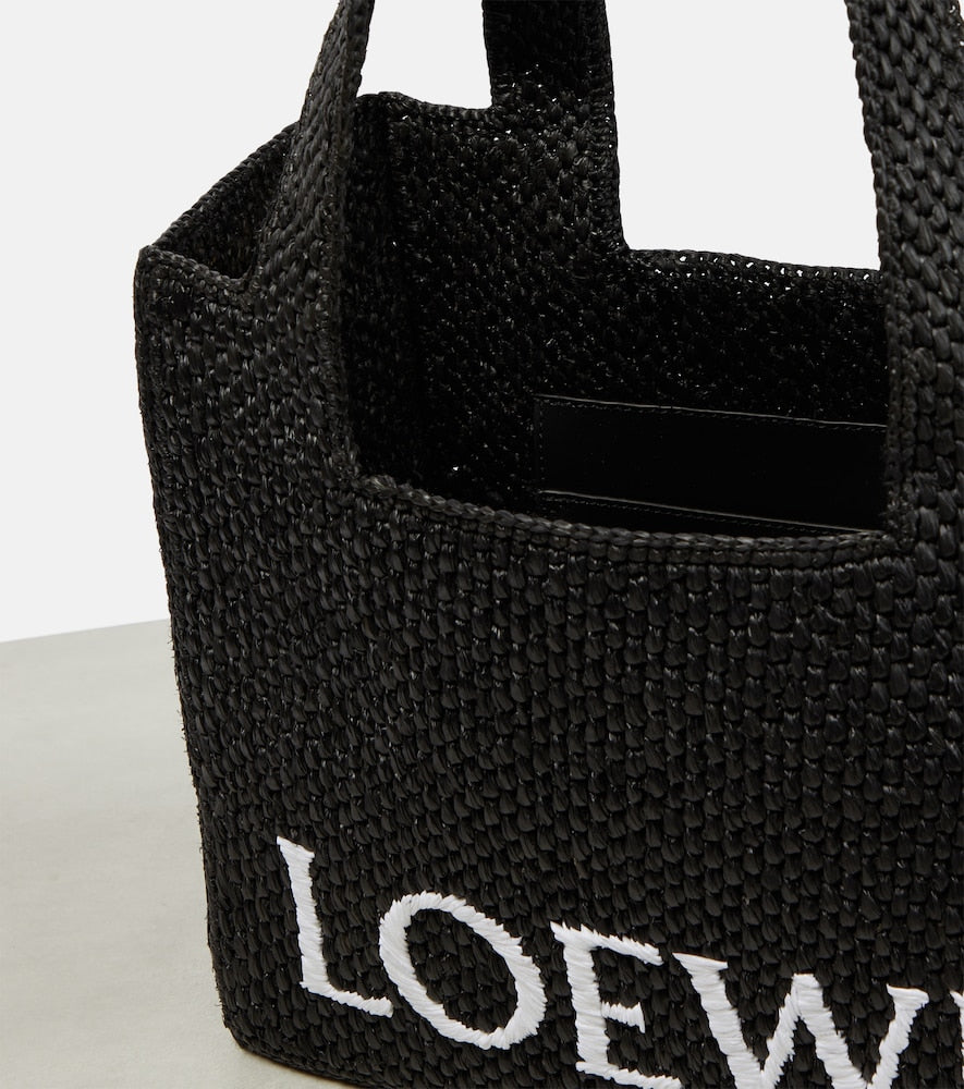 Loewe Paula's Ibiza Medium logo raffia tote bag