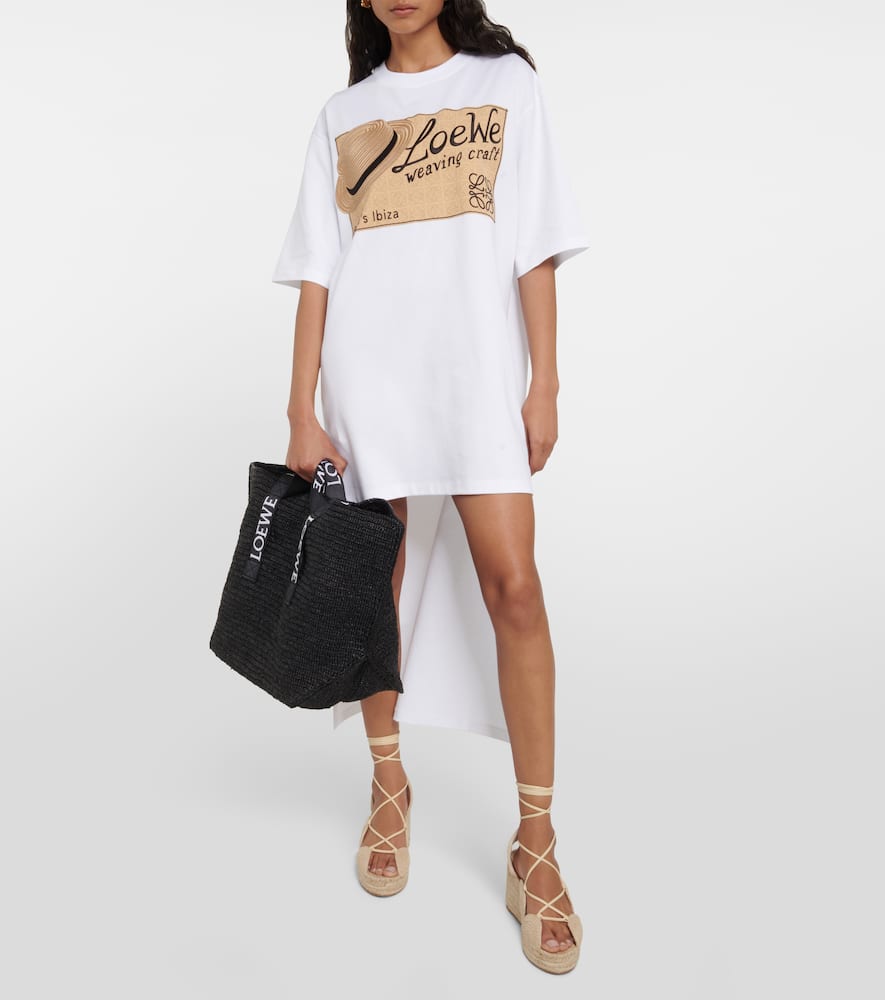 Loewe Paula's Ibiza Fold Shopper raffia tote bag