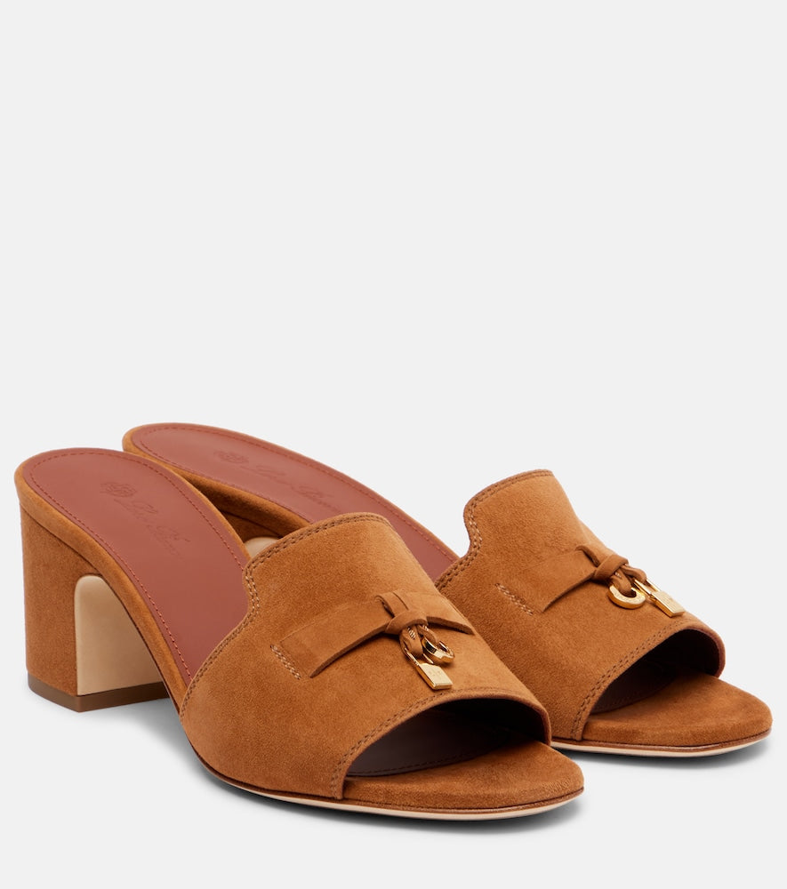 Loro Piana Summer Charms suede mules - Loro Piana Summer Charms 麂皮穆勒鞋