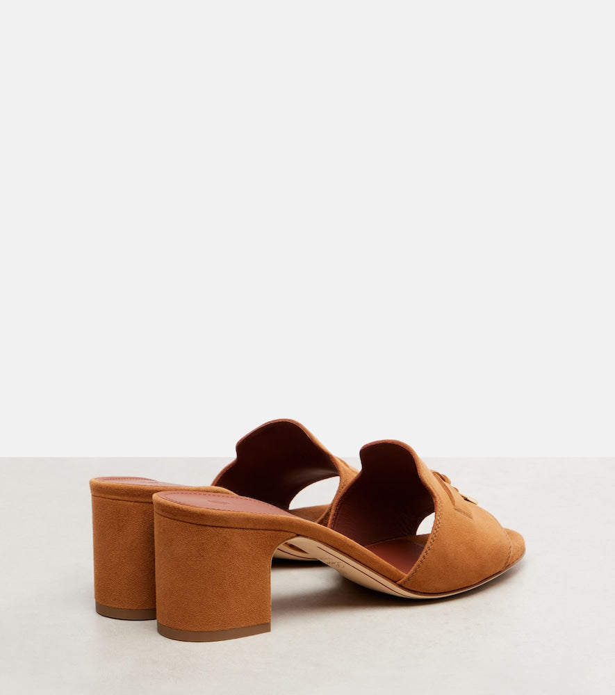 Loro Piana Summer Charms suede mules