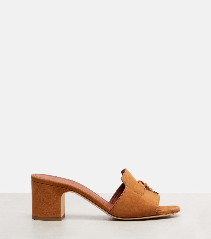 Loro Piana Summer Charms suede mules