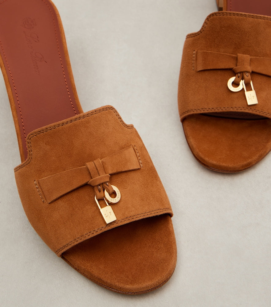 Loro Piana Summer Charms suede mules
