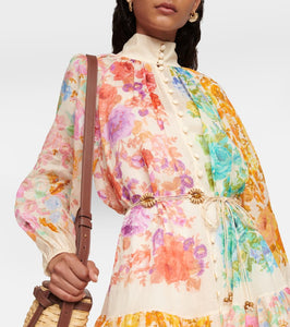 Zimmermann Raie floral ramie minidress