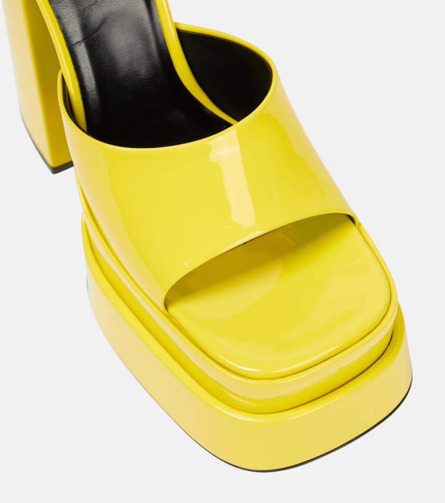 Versace Medusa Aevitas patent leather platform sandals