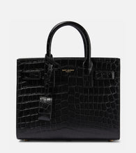 Saint Laurent Sac De Jour Nano croc-effect leather tote bag - Saint Laurent Sac De Jour Nano 仿鳄鱼纹皮革托特包