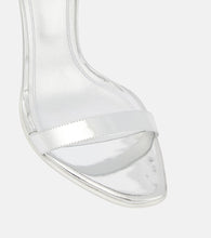 Amina Muaddi Kim metallic leather sandals