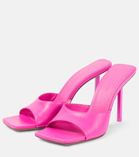 Amina Muaddi Laura leather mules