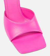 Amina Muaddi Laura leather mules