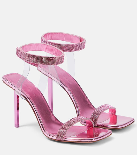 Amina Muaddi Rih crystal-embellished sandals