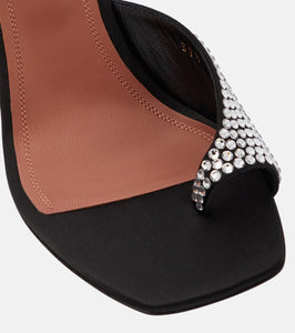 Amina Muaddi Paloma braided satin slides