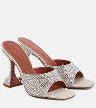 Amina Muaddi Lupita embellished satin mules
