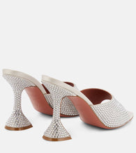 Amina Muaddi Lupita embellished satin mules