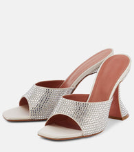 Amina Muaddi Lupita embellished satin mules