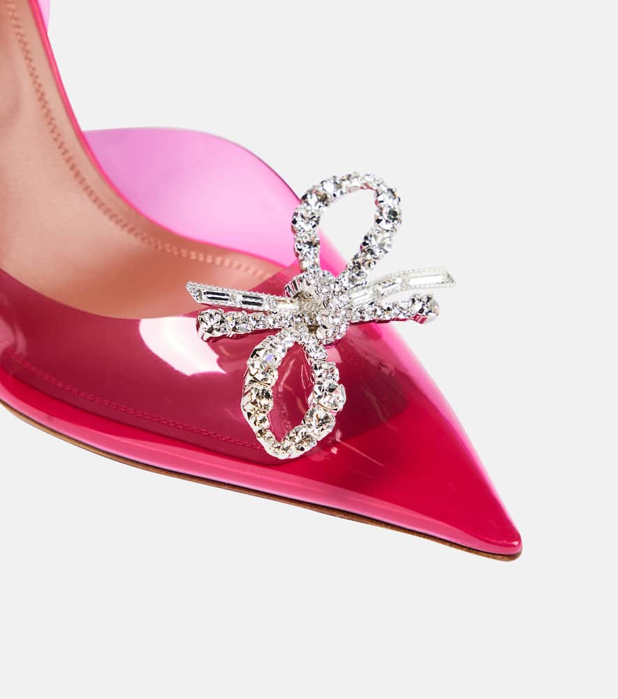 Amina Muaddi Rosie embellished PVC slingback pumps