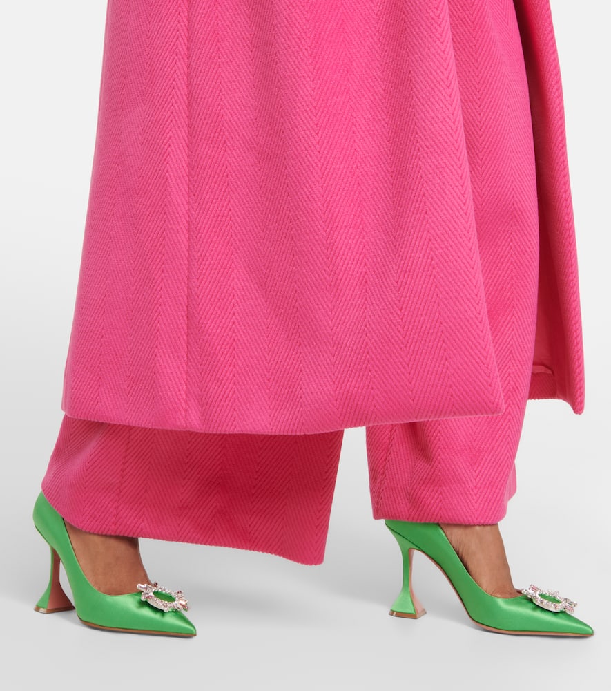 Amina Muaddi Begum embellished satin pumps
