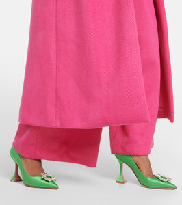 Amina Muaddi Begum embellished satin pumps