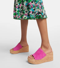 Gianvito Rossi Suede wedge mules