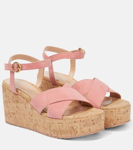 Gianvito Rossi Suede wedge sandals