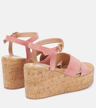 Gianvito Rossi Suede wedge sandals